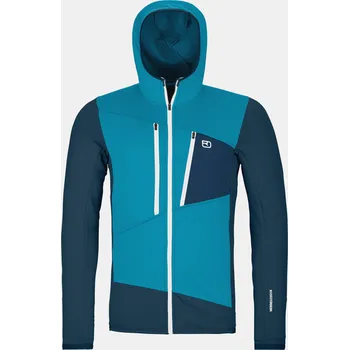 Pánská mikina Ortovox Fleece Grid Hoody M Barva: Mountain blue, Velikost: M