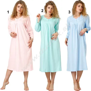 Dámská noční košile LEVEZA (M-Max) Dámská noční košile Zyta575 Barva: 3-sv.modrá, Velikost: 3XL