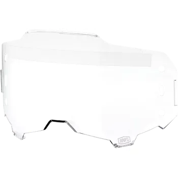 Motocyklové brýle Náhradní sklo pro roll-off systém 100% ARMEGA FORECAST - ČIRÉ bez vodící lišty