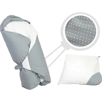 Dětská deka Eva Kiedroňová Povlak - Dráček - Šedý s bílými tečkami