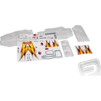 RC náhradní díl GM RACING GT14B ćirá karoserie včetně nálepek - expresní doprava