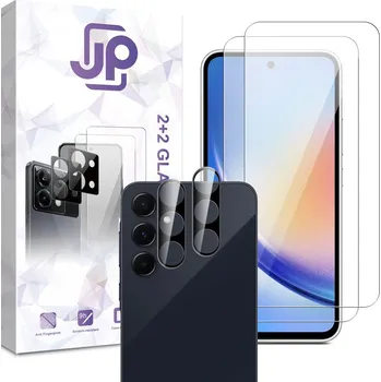 JP Combo pack, Sada 2 tvrzených skel a 2 sklíček na fotoaparát, Samsung Galaxy A35