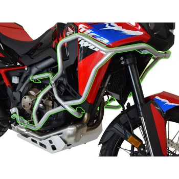 Rám pro motocykl Padací rám HEED pro CRF 1100 Africa Twin DCT (2024 - )- horní + spodní , stříbrný