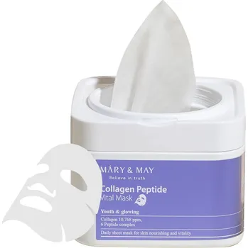 Pleťová maska Mary & May Collagen Peptide Vital Mask zpevňující maska 30 ks