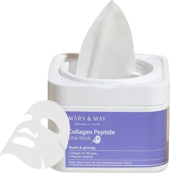 Pleťová maska Mary & May Collagen Peptide Vital Mask zpevňující maska 30 ks