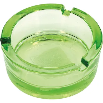 Popelník 12877 Skleněný popelník 8,5cm zelený