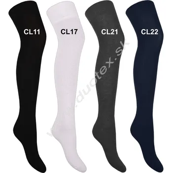 Dámské ponožky STEVEN Nadkolenky Steven-076 Barva: CL11-čierna, Velikost: 35-37(23-24)