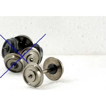 Modelová železnice H0 - dvojkolí ø11,4mm jednostranně isolované