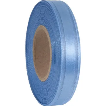 Stuha Stuha dekorační monofilová šifonová modrá s vlascem 15 mm x 25 m atlasový pruh