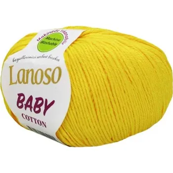 Příze Příze Baby Cotton Lanoso 913 žlutá Lanoso