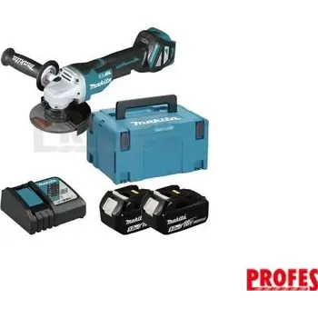 úhlová bruska Makita DGA517RTJ Aku úhlová bruska 125mm s regulací Li-ion LXT 18V/5Ah, systainer