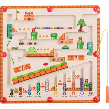 Dřevěná hračka Magnetické bludiště pro děti