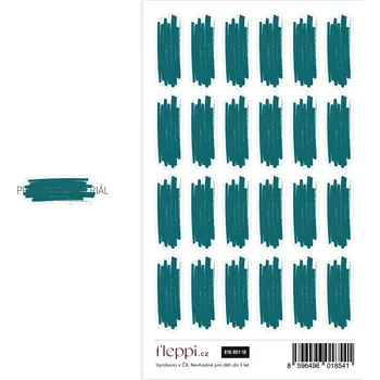 samolepka Fleppi Color coding kolekce | akvamarínová – čmárance průsvitné