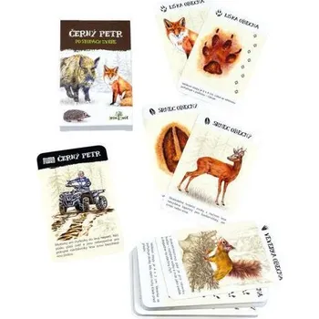 Pexeso Hrací karty Černý Petr - Stopy zvěře