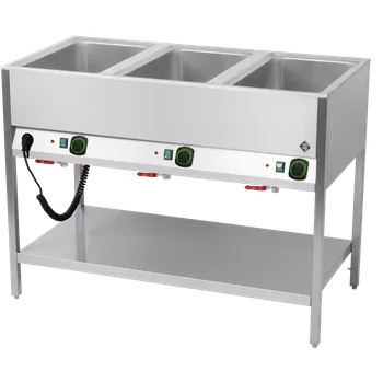 Sporák Vodní lázeň stacionární elektrická GN 3-1/1 ovládání na delší straně s deskou | RM - BMSD 3120