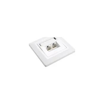 Elektrická zásuvka Solarix Zásuvka CAT5E UTP 2 x RJ45 pod omítku bílá SX9-2-5E-UTP-WH 23100091