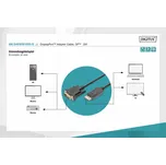 Digitus DisplayPort připojovací kabel, DP/M- DVI (24+1)/M 2.0m AK-340306-020-S