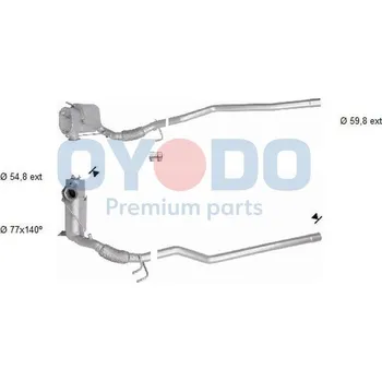 Filtr pevných částic Filtr sazových částic, výfukový systém OYODO 20N0129-OYO