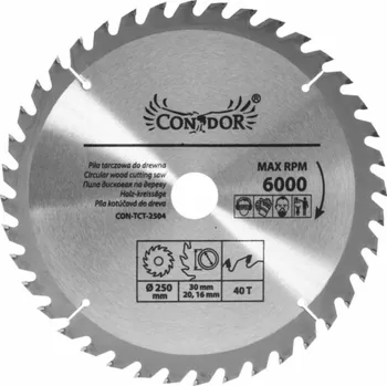 Pilový kotouč KOTOUČOVÝ PILOVÝ KOTOUČ CONDOR 250 x 30 x 40 ZUBŮ