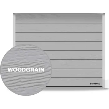 Garážová vrata Sekční garážová vrata Hörmann - bílý hliník (RAL 9006) Pohon: bez pohonu, Rozměr: 300x225 cm