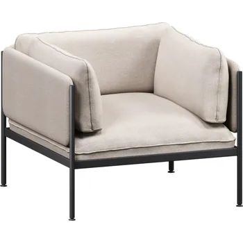 Křeslo noo.ma Béžové čalouněné křeslo Toom