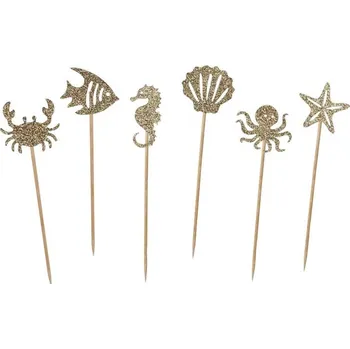 Karnevalový kostým Dortový zápich - Mořský svět, 6 kusů