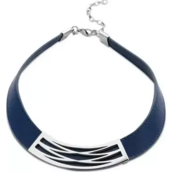 Náhrdelník Victoria VBNACA61047 kožený náhrdelník modrý