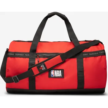 Sportovní taška TARMAK Basketbalová taška Duffle 45 l NBA Bulls ČERVENÁ