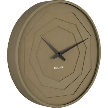 Hodiny Nástěnné hodiny Layered Origami mechově zelené 30cm KARLSSON (Barva - mechově zelená)