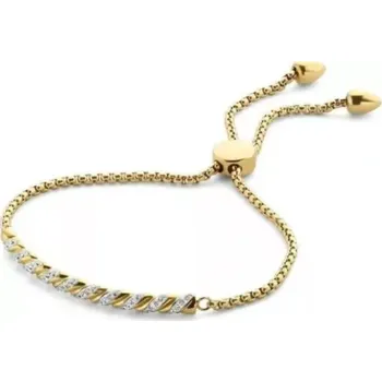 Náramek Victoria VBKACA91700 náramek bílý kámen Gold