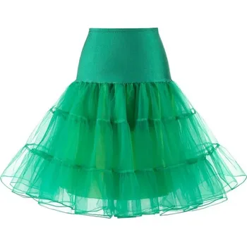 Dámské šaty Spodnička (krinolína) ke kolenům pod šaty i sukni v různých barvách Barva: zelená, Velikost: XL
