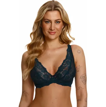 Dámská erotická podprsenka Podprsenka Lupoline 2410 Barva: Tyrkysová, Velikost: 65D