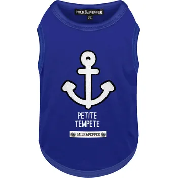 Obleček pro psa MILK&PEPPER Modré triko pro buldočky Noan Velikost: 38L