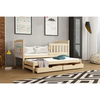 Postel Max-i Dětská postel s přistýlkou SYLAS KIDBED TWO + rošty Zvolte rozměr:: 80 x 180 cm, Zvolte barvu:: barva růžová + ŠUPLÍKY