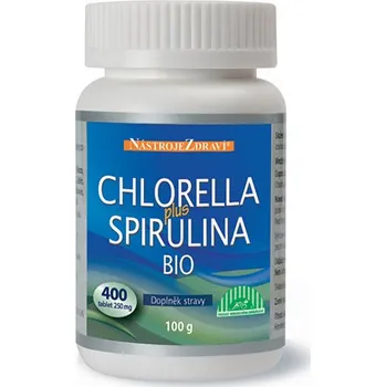 Přírodní produkt Nástroje zdraví Chlorella + Spirulina Bio tbl. 400
