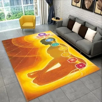 Koberec Koberec s mandalou do obýváku a ložnice | koberec s čakrami - 20,120 x 160 cm 47 x 63 palců