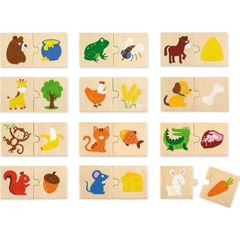 Puzzle Dřevěné puzzle Viga Krmení zvířátek