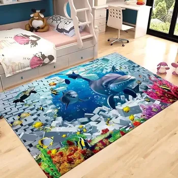 Koberec Dětský koberec s delfíny do koupelny - 8,40 x 120 cm 16 x 47 palců