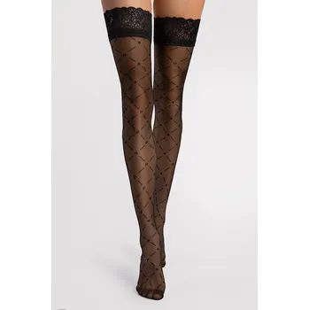 Dámské punčochy Samodržící punčochy Fiore Enchante 20 DEN O4114 Barva: Černá, Velikost: S