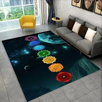 Koberec Koberec s mandalou do obýváku a ložnice | koberec s čakrami - 8,140 x 200 cm 55 x 79 palců