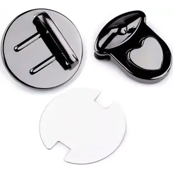 Kabelka Sada zapínání na kabelku 30x32 mm srdce Černý nikl (Sada zapínání na kabelku 30x32 mm srdce)