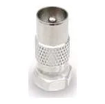 AB-COM redukce z F-konektor - TV konektor samec F-MALE-IEC MALE