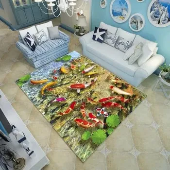 Koberec Koberec do obýváku s 3D mořskými mušlemi - 12,50 x 80 cm 20 x 23 palců