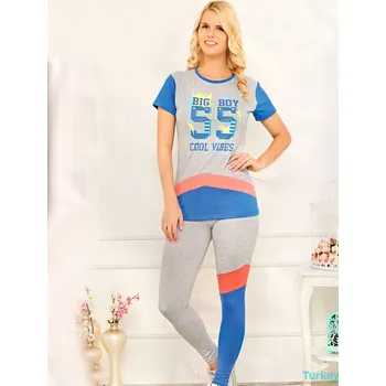 Dámské pyžamo Dámské pyžamo Leontyna Intimo 8302 Barva: Modrá, Velikost: S/M