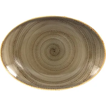 Talíř RAK Twirl talíř oválný 32 × 23 cm – alga | RAK Porcelain, TWNNOP32AL-6