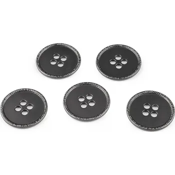 Knoflík Kovový knoflík velikost 34", 40" - (34") nikl černý (5 ks)