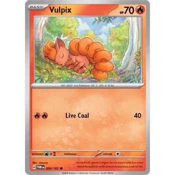 Karetní hra Vulpix 026/167 - Twilight Masquerade Typ karty: Non-Holo