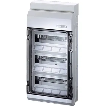 Rozvaděč Hensel 6100228 KV 3536 rozvodná skříň Počet modulů (šířka) = 36 Počet řádků = 3 Obsah 1 ks