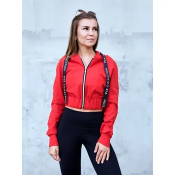 Dámská mikina Crop Top mikina do pasu VSB LEA red, VELIKOST S/M