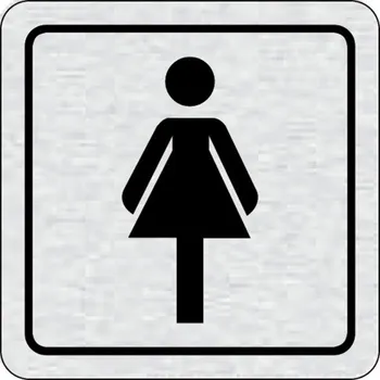 ACCEPT Piktogram WC ženy stříbrný 80 x…